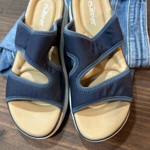 Flexus Women's Navy Comfort Sandals